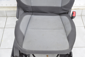Passenger seat Ford Escape MK3 13-19 without airbag, mechanical, cloth black-gray, heated, for dry cleaning