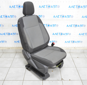 Passenger seat Ford Escape MK3 13-19 without airbag, mechanical, cloth black-gray, heated, for dry cleaning
