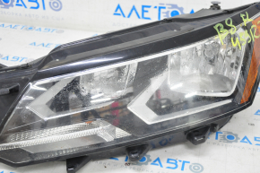 Headlight front left VW Passat b8 16-19 USA naked, halogen, water damage, sand
