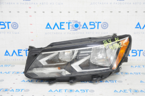 Headlight front left VW Passat b8 16-19 USA naked, halogen, water damage, sand