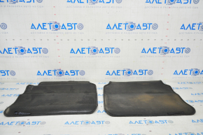 Set of floor mats for Kia Optima 11-15, black cloth, dry-cleaned, tears, worn