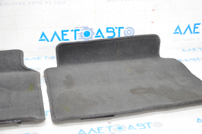 Set of floor mats for Kia Optima 11-15, black cloth, dry-cleaned, tears, worn