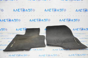 Set of floor mats for Kia Optima 11-15, black cloth, dry-cleaned, tears, worn