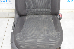 Passenger seat VW Passat b8 16-19 USA without airbag, mechanical, cloth black, water damage, dry cleanable