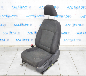 Driver's seat VW Passat b8 16-19 USA without airbag, cloth black, mechanical, water damage, dry cleanable