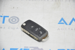 Key VW Passat b8 16-19 USA 4 buttons, folding, worn