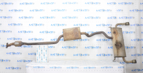 Exhaust line complete with barrel Ford Escape MK3 13-19 under chrome tips, with catalytic converter, flattened