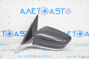 Side mirror left BMW 7 G11 G12 16-19 5 pins, black, bottom chrome, turn signal, auto-dimming, BSM