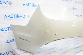 Rear bumper bare Lincoln MKZ 13-16 upper part, for parking sensors, beige, made, broken fastening