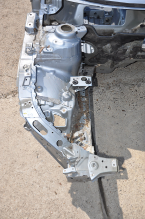 Front right quarter Chevrolet Volt 11-15 blue on the body, dented pillar and threshold