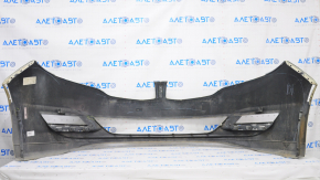 Front bumper bare Lincoln MKZ 13-16 beige, cracked, worn, broken crepe