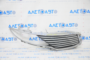 Radiator grill right Lincoln MKZ 13-16 chrome, crack in crepe, crack in frame