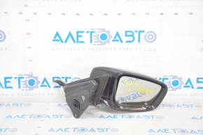 Right side mirror BMW 7 G11 G12 16-19 5 pins, black, chrome bottom, turn signal, BSM, crack on turn signal glass