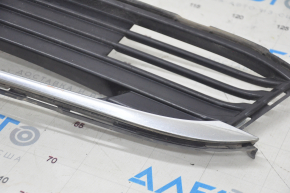 Lower grille front bumper left BMW 7 G11 G12 16-19 under fog lights, with chrome molding, sand