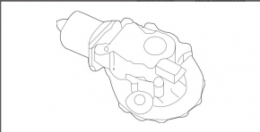 Nissan Leaf 13-17 Front Windscreen Wiper Trapezoid Motor
