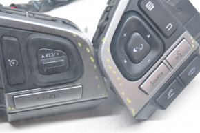 Subaru Legacy 15-19 steering wheel control buttons for cruise control, worn pads