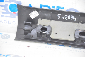 Door sill trim inner front right BMW 7 G11 G12 16-22 black with chrome molding, chrome chipped, cracked fastener