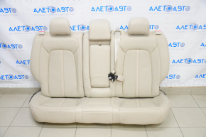 Rear row of seats 2 row Lincoln MKZ 13-16 heated, leather beige, pokes and scratches on leather