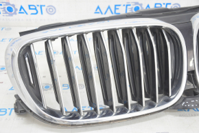 Radiator deflector blinds assembly upper BMW 7 G11 G12 16-19 B58 without night vision with grilles, chrome, sand, crack