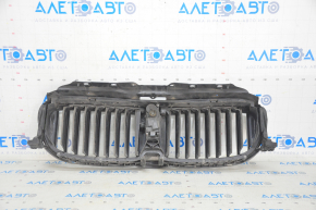 Radiator deflector blinds assembly upper BMW 7 G11 G12 16-19 B58 without night vision with grilles, chrome, sand, crack