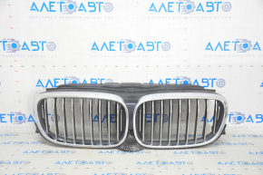 Radiator deflector blinds assembly upper BMW 7 G11 G12 16-19 B58 without night vision with grilles, chrome, sand, crack