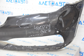 Bare front bumper BMW 7 G11 G12 16-19 for parking sensors, without washers, black, dented, broken fasteners, pressed, scratches