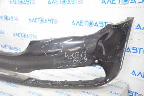 Bare front bumper BMW 7 G11 G12 16-19 for parking sensors, without washers, black, dented, broken fasteners, pressed, scratches