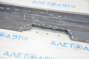 Left threshold BMW 7 G12 16-22 with illumination, black, scratches, pressed, missing fragments, broken fastener