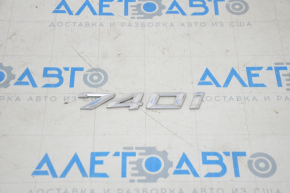 Emblem inscription 740i trunk lid BMW 7 G11 G12 16-22