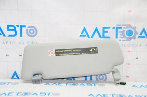 Right visor Audi A4 B8 13-16 rest sedan gray, with hook, broken fastening, without plug