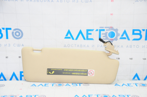 Left visor Audi A4 B8 13-16 rest beige, broken fastener, without hook