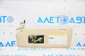 Left visor Audi A4 B8 13-16 rest beige, broken fastener, without hook