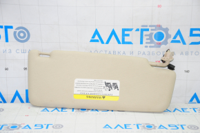Left visor VW Passat b7 12-15 USA beige, without hook, for backlight, without plug