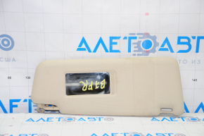 Right visor VW Passat b7 12-15 USA beige, without hook, for backlight, without plug, for dry cleaning