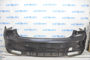 Bare rear bumper BMW 7 G11 G12 16-19 for parking sensors, black, pressed