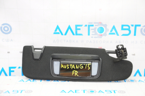 Right visor Ford Mustang mk6 15- coupe black, without hook, without plug, scratches