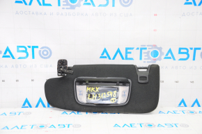 Left visor Lincoln MKX 16-18 black, with control, without hook, broken lid fastener