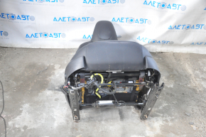 Passenger seat Tesla Model S 16-20 rest, with airbag, leather black + cloth, electric, scratches, under chemical
