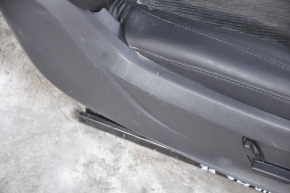 Passenger seat Tesla Model S 16-20 rest, with airbag, leather black + cloth, electric, scratches, under chemical