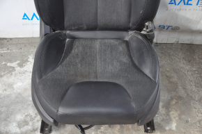Passenger seat Tesla Model S 16-20 rest, with airbag, leather black + cloth, electric, scratches, under chemical