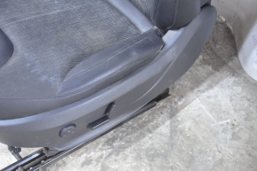 Driver's seat Tesla Model S 16-20 rest, without airbag, leather black + cloth, electric, scratches, under chemical