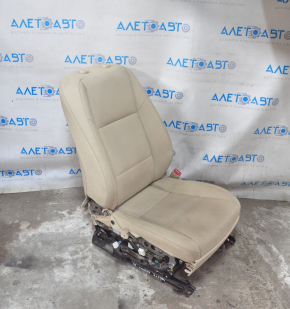 Passenger seat Lexus ES300h ES350 13-18 without airbag, electric, beige leather, without pad and control, without headrest