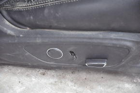 Passenger seat Lincoln MKZ 13-16 without airbag, electric, leather black, under chemical, broken button, deformed