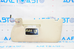 Left visor Ford Flex 09-12 beige, without hook, with control