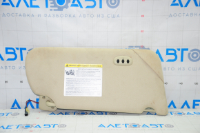 Left visor Ford Flex 09-19 beige, without hook, with control, for dry cleaning