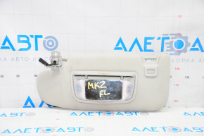 Left visor Lincoln MKZ 13-14 gray, with control, without hook