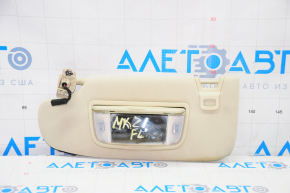 Left visor Lincoln MKZ 13-16 beige, with control, without hook