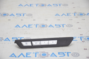 Driver's seat memory control panel front left door BMW 7 G11 G12 16-19 4 buttons, black trim, chrome buttons