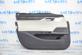 Door trim card front left BMW 7 G11 G12 16-22 leather beige, elfenbein-weiss, with backlight, Harman Kardon, for re-upholstery, for chemical