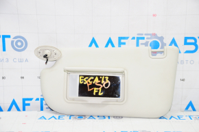 Left visor Ford Escape MK3 13-19 gray, with backlight and control, without hook, chip cut off, pokes